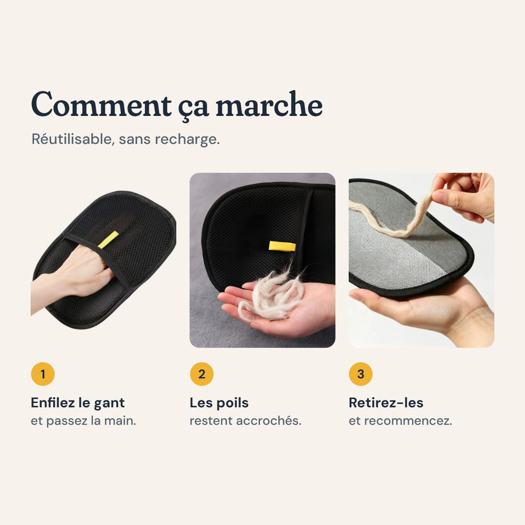 Comment utiliser les gants anti-poils